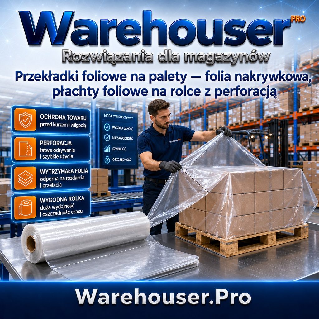 Warehouser Przekładki foliowe folia nakrywkowa na palety